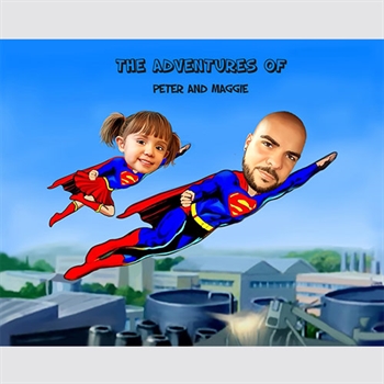 Super Dad Caricature from Photos - myDaVinci
